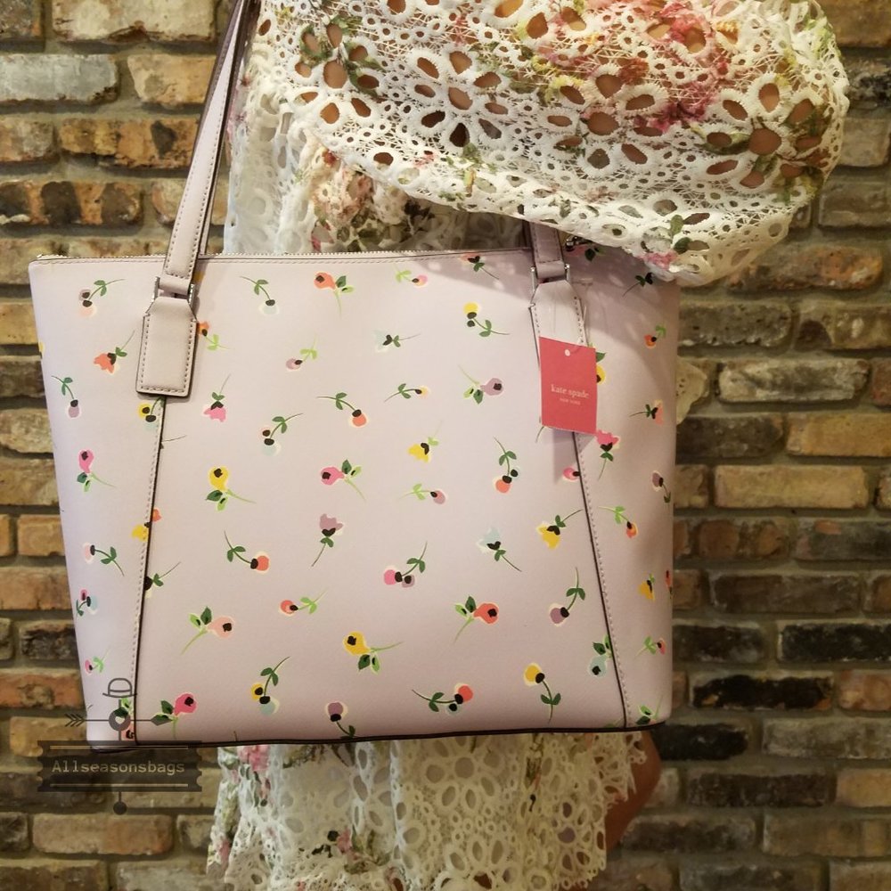 Kate spade Cameron Pocket Tote LARGE ditsy FLORAL - Picture 2 of 8